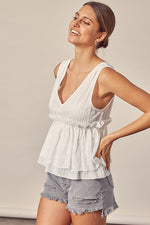 Head In The Clouds Ruffle Top