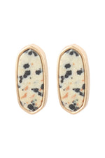 Dalmatian Stone Post Earrings