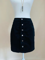 Nova Black Corduroy Skirt