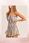 In Bloom Strapless Crop Top And Shorts Set
