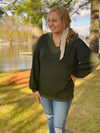 Bella Waffle Top in Olive